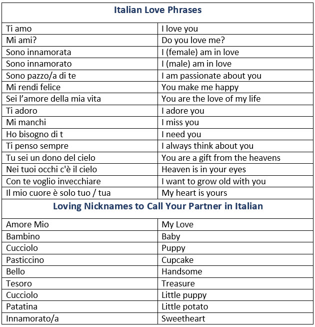 How To Say I Love You In Italian Italian Love Phrases Loving Nicknames To Call Your Partner In Italian Learn Other Languages Vocabulary Communication Italian